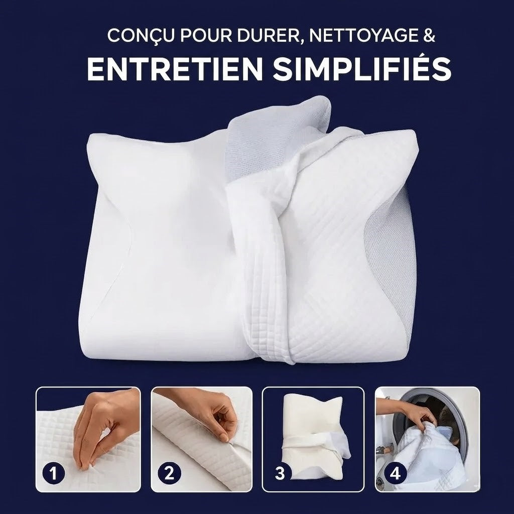Oreiller de Soutien Cervical – Mousse à Mémoire de Forme